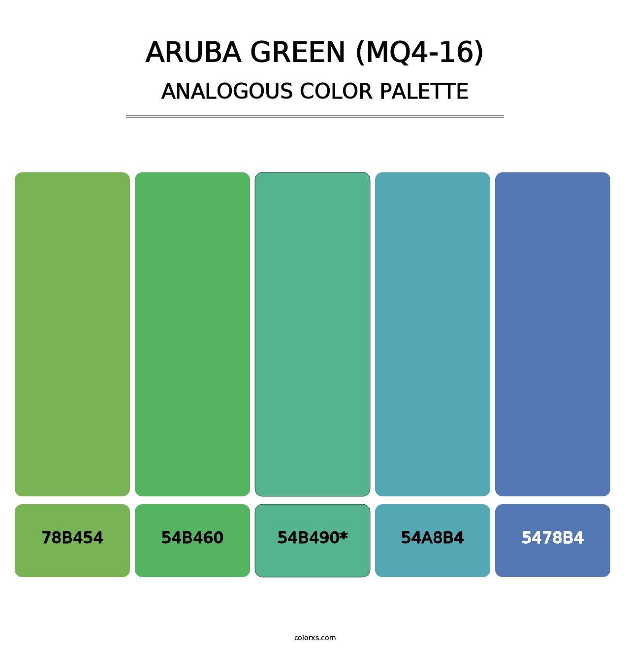 Aruba Green (MQ4-16) - Analogous Color Palette