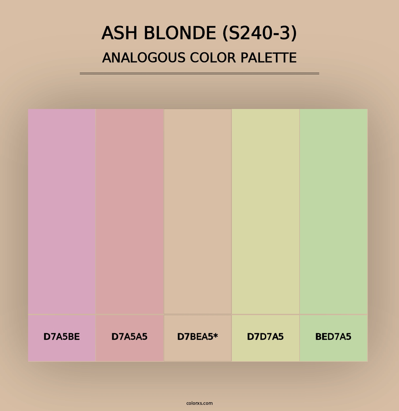 Ash Blonde (S240-3) - Analogous Color Palette