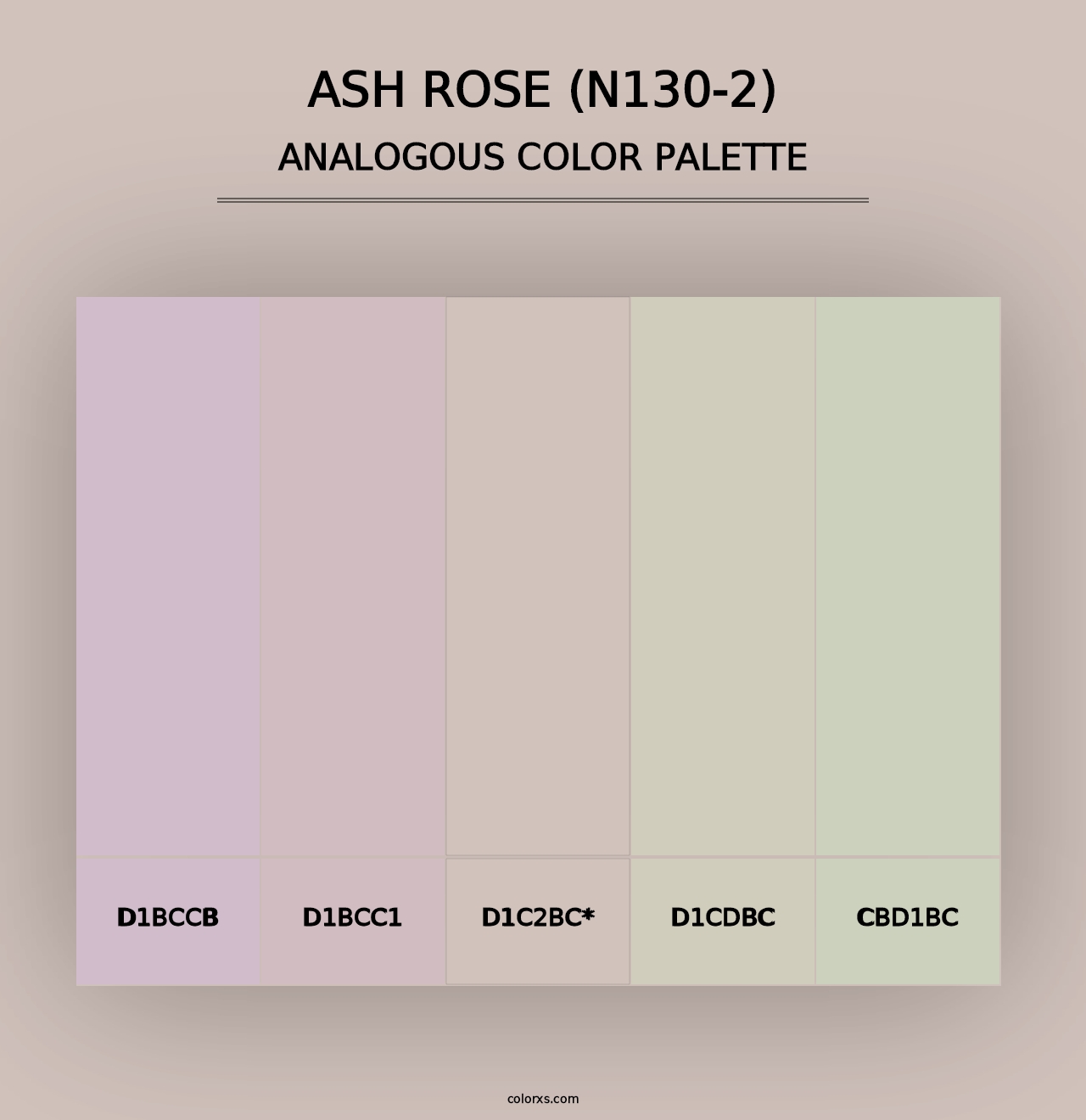 Ash Rose (N130-2) - Analogous Color Palette