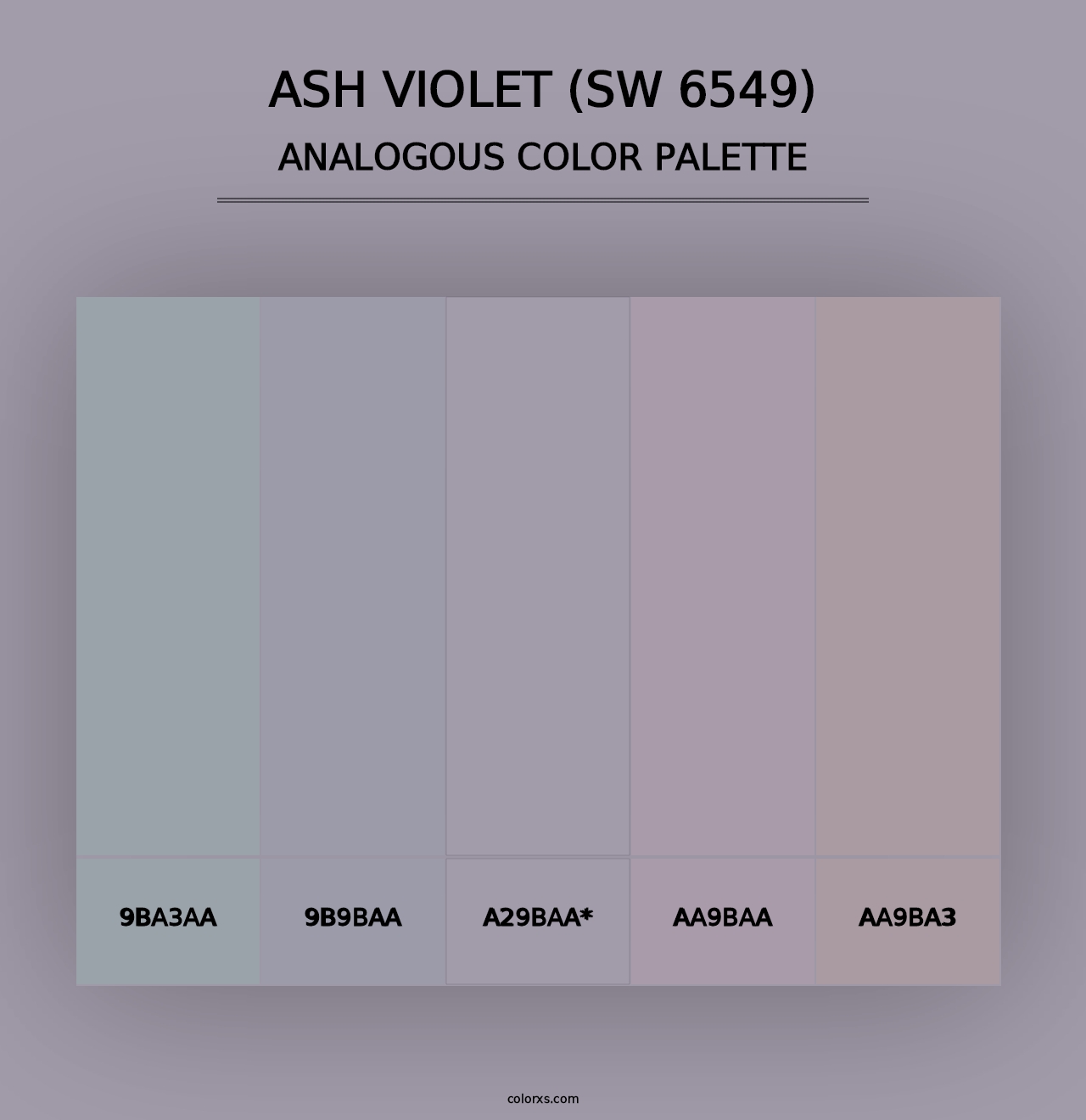 Ash Violet (SW 6549) - Analogous Color Palette