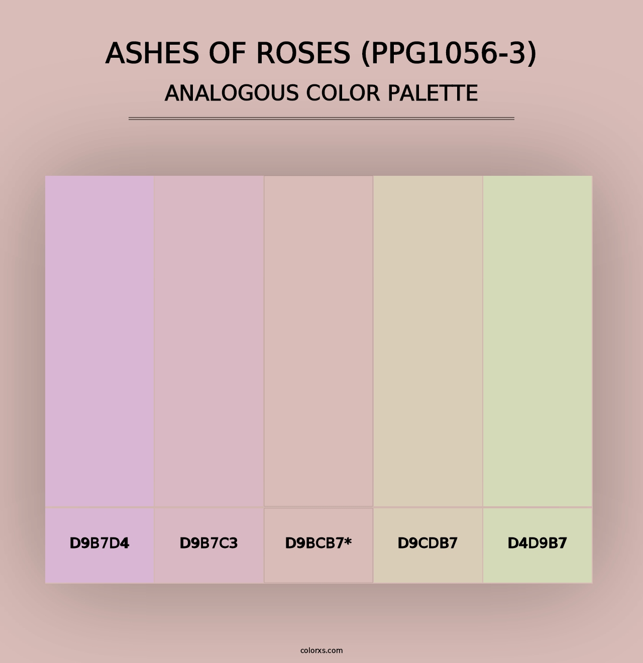 Ashes Of Roses (PPG1056-3) - Analogous Color Palette