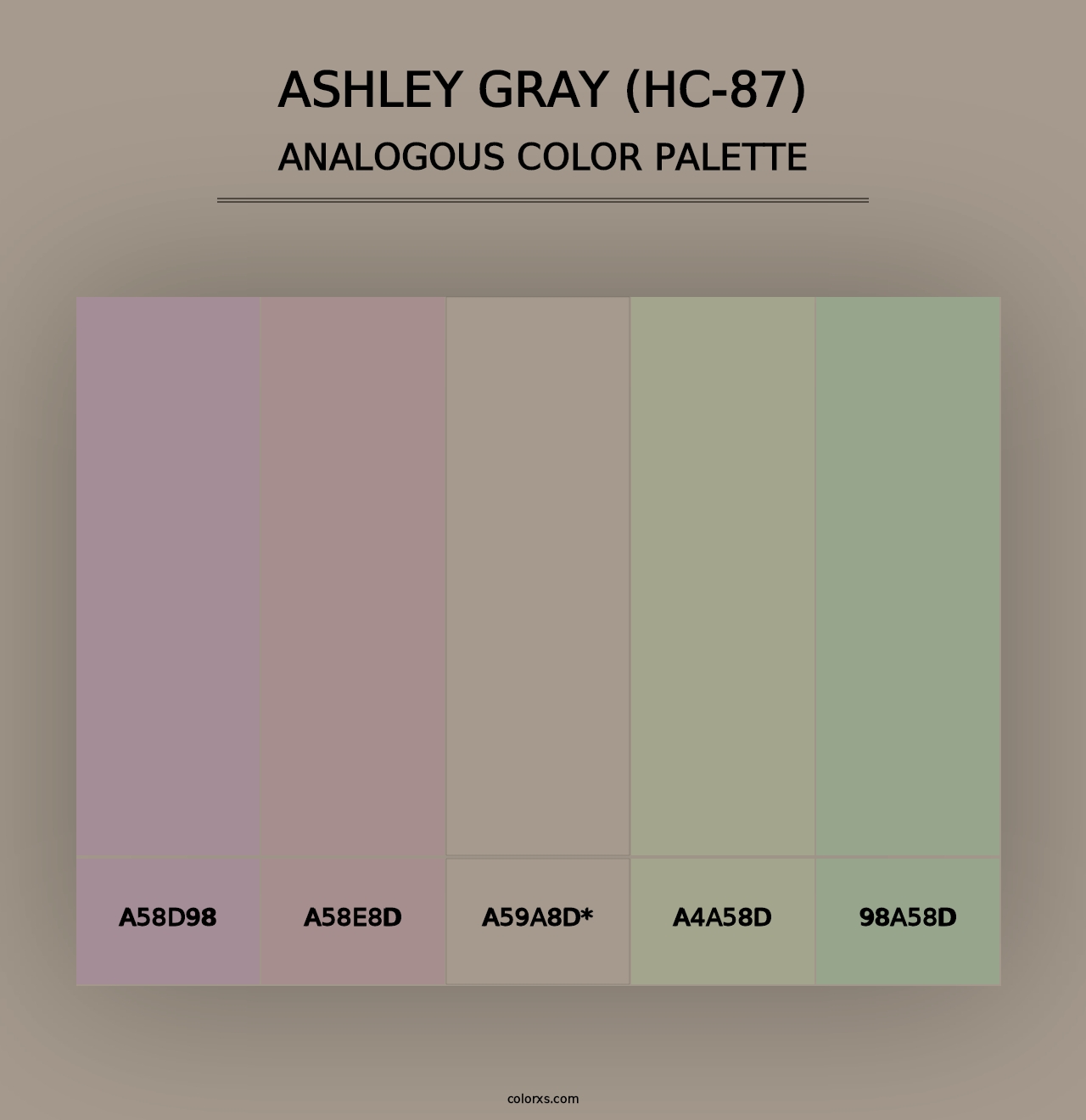 Ashley Gray (HC-87) - Analogous Color Palette