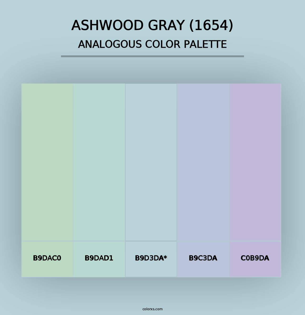 Ashwood Gray (1654) - Analogous Color Palette