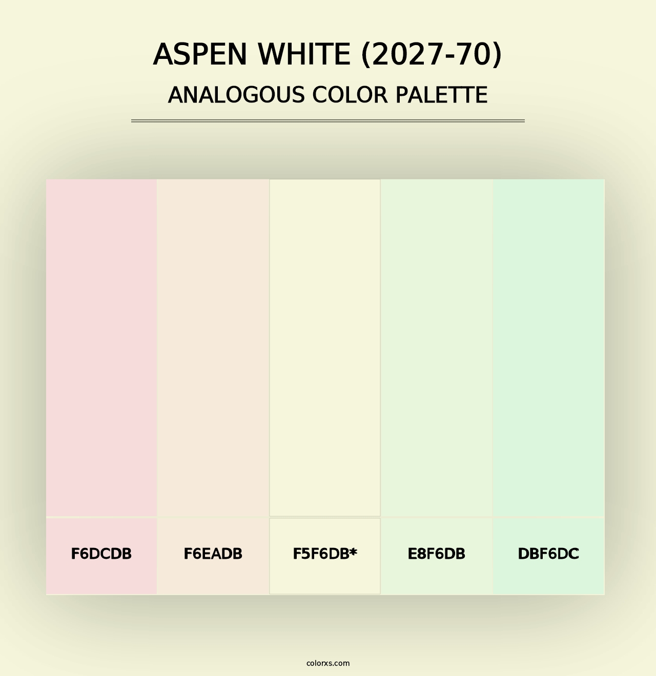 Aspen White (2027-70) - Analogous Color Palette