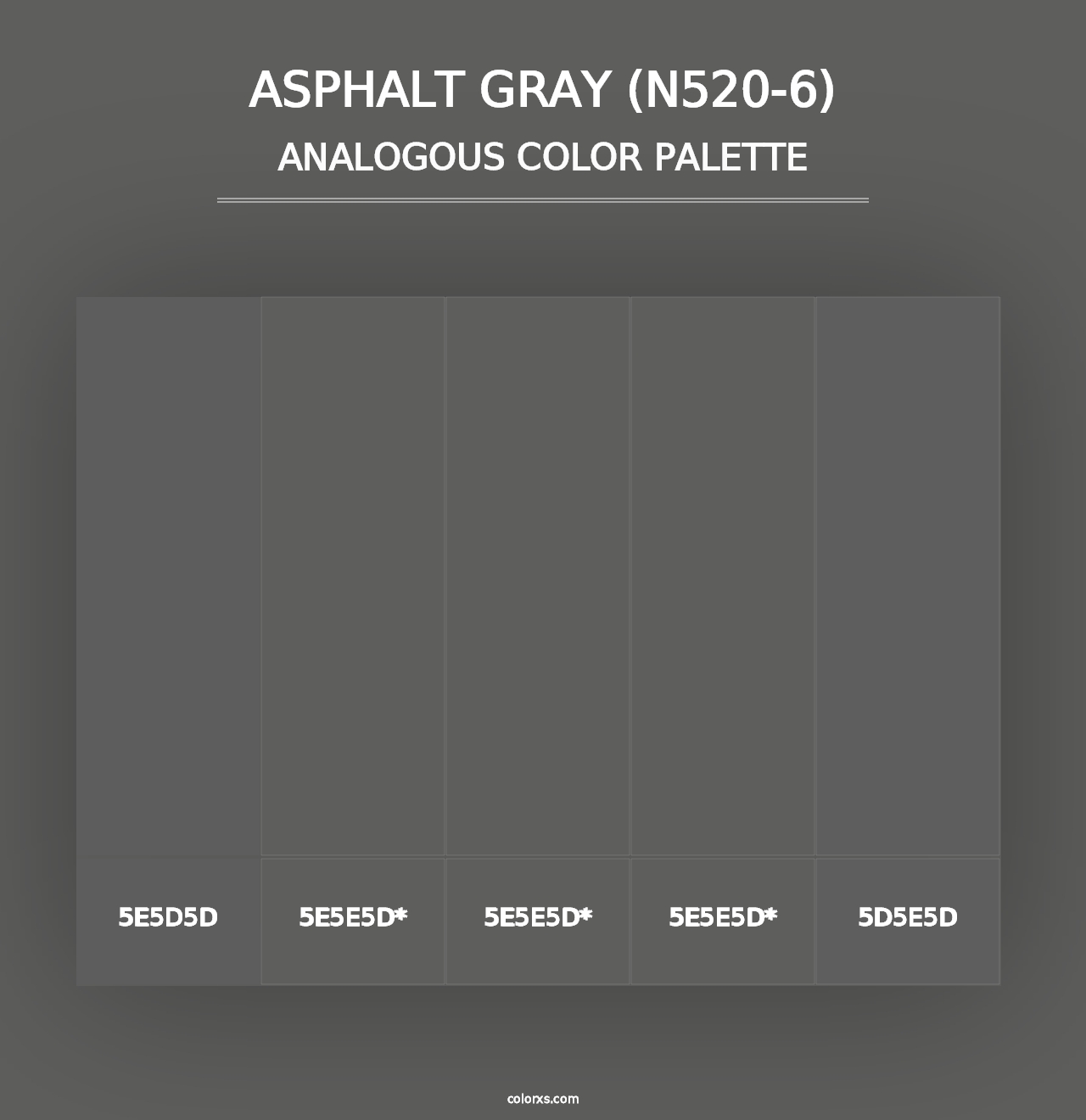 Asphalt Gray (N520-6) - Analogous Color Palette