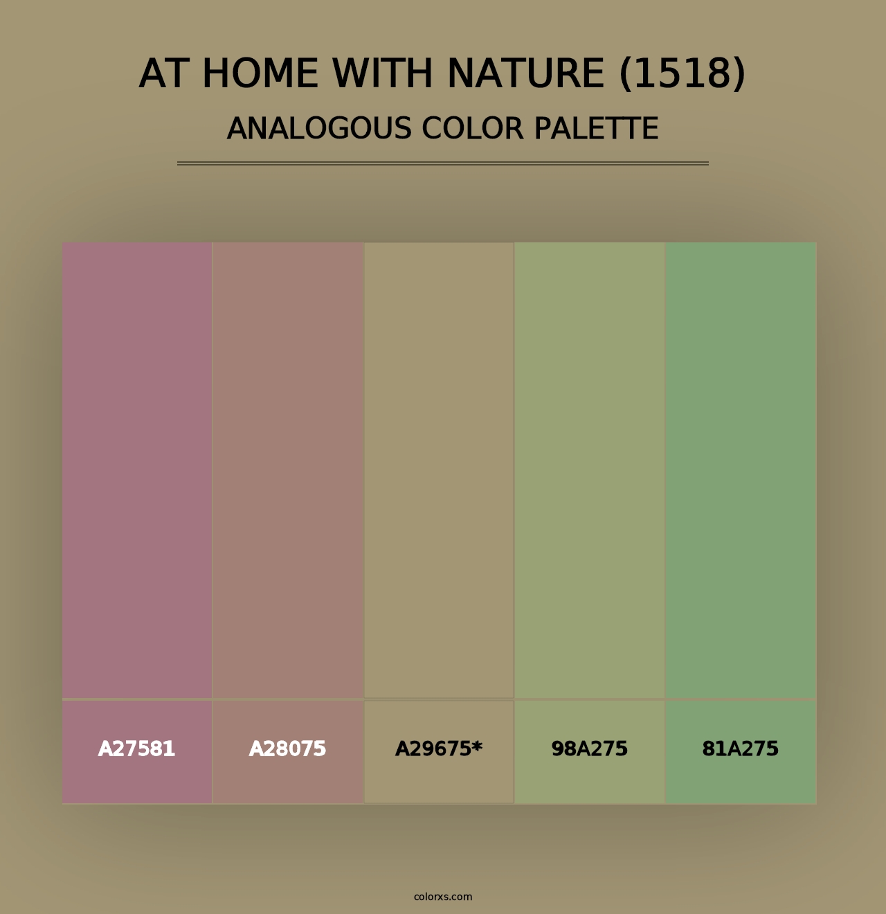 At Home with Nature (1518) - Analogous Color Palette