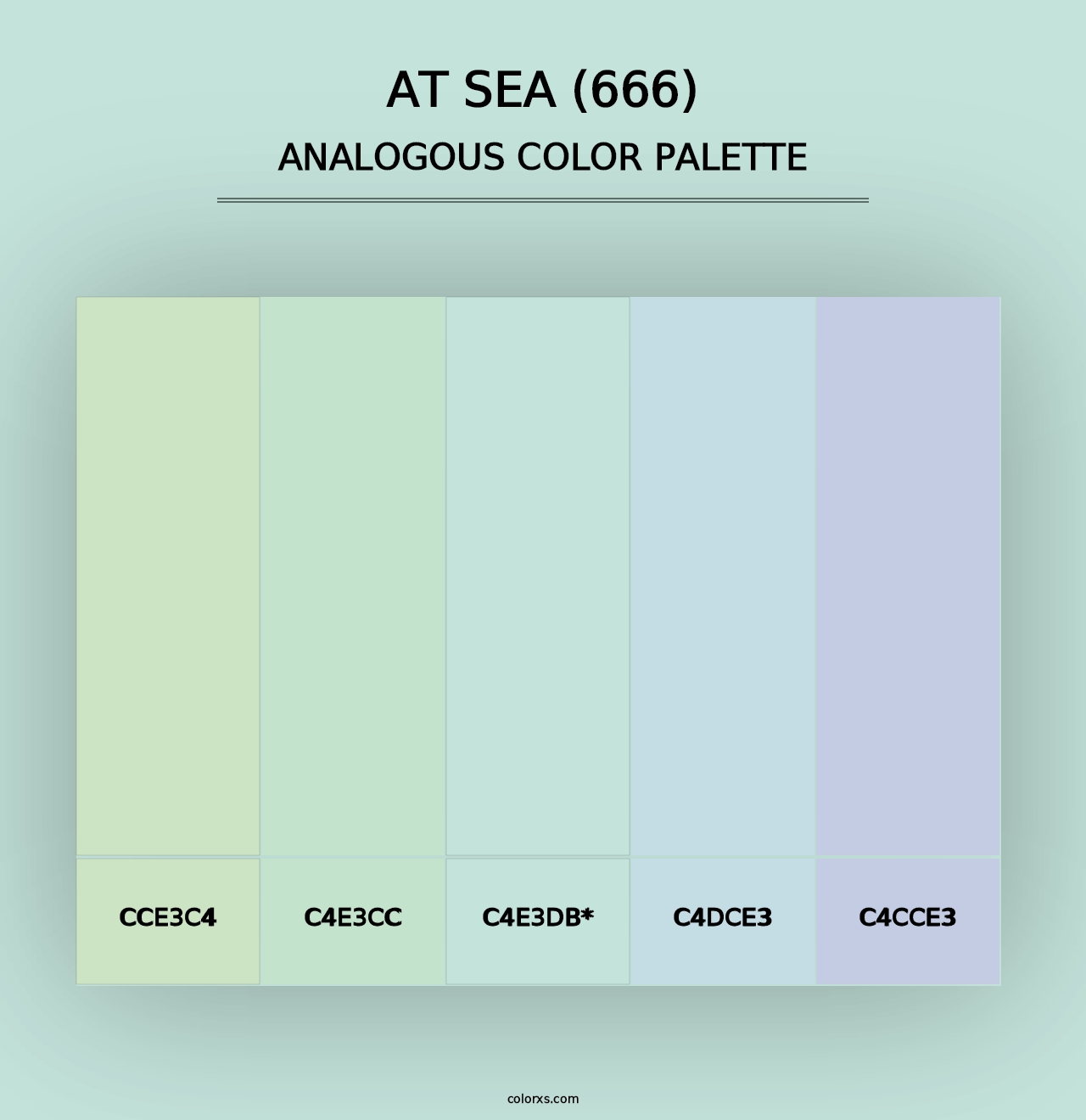 At Sea (666) - Analogous Color Palette