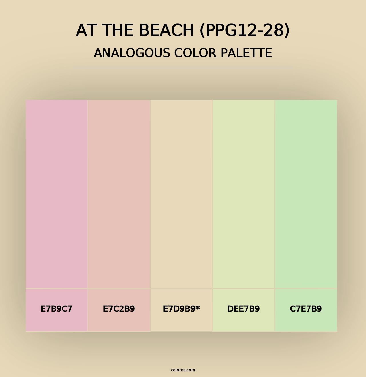 At The Beach (PPG12-28) - Analogous Color Palette