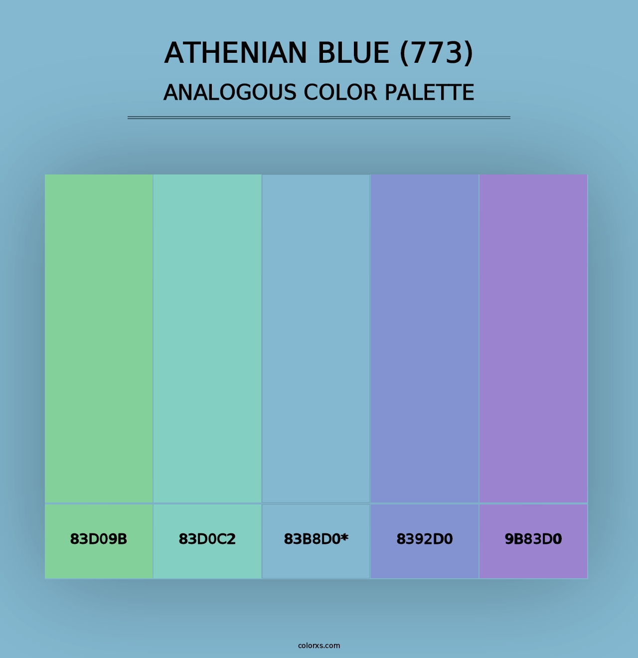 Athenian Blue (773) - Analogous Color Palette