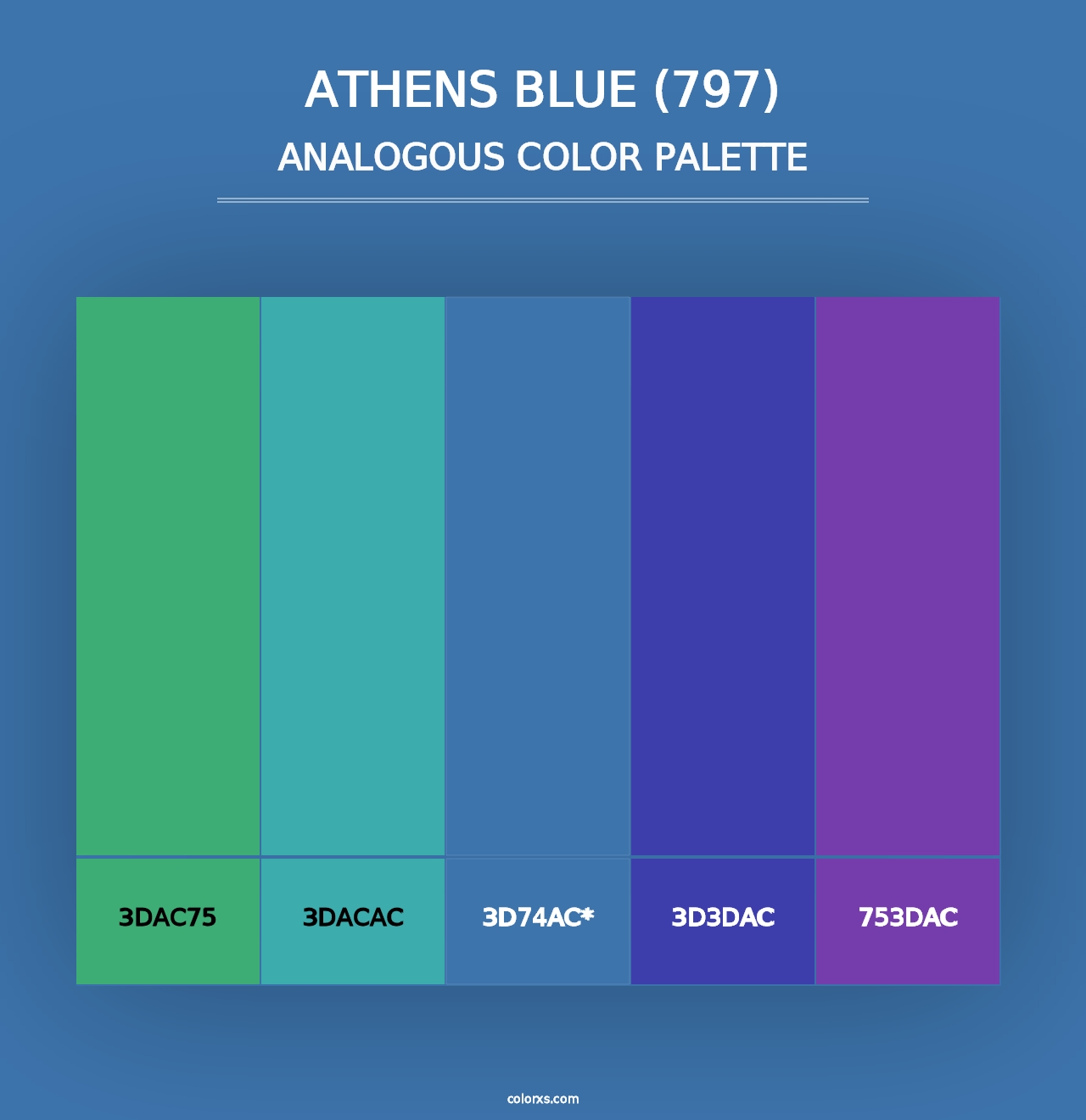 Athens Blue (797) - Analogous Color Palette