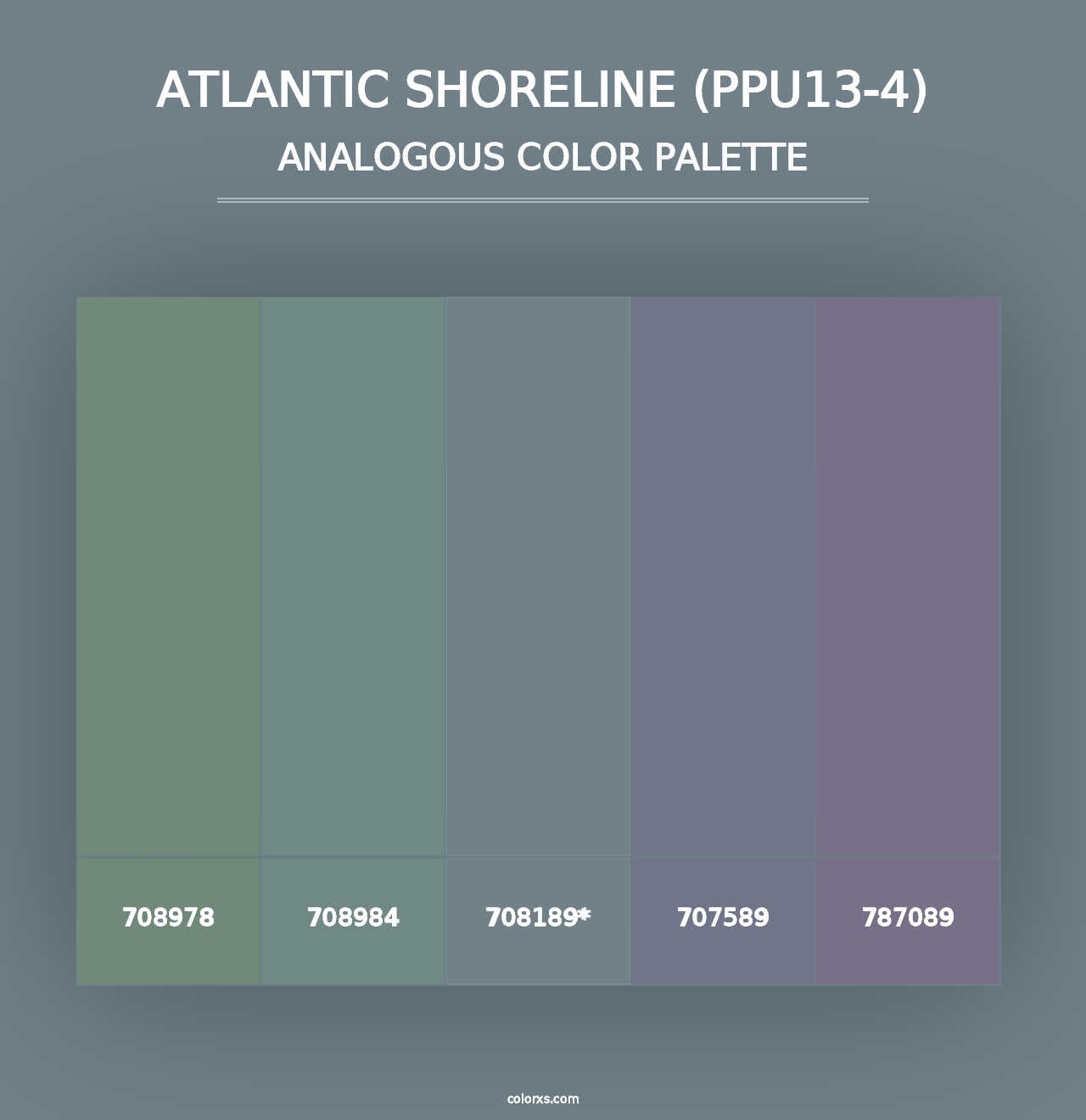 Atlantic Shoreline (PPU13-4) - Analogous Color Palette