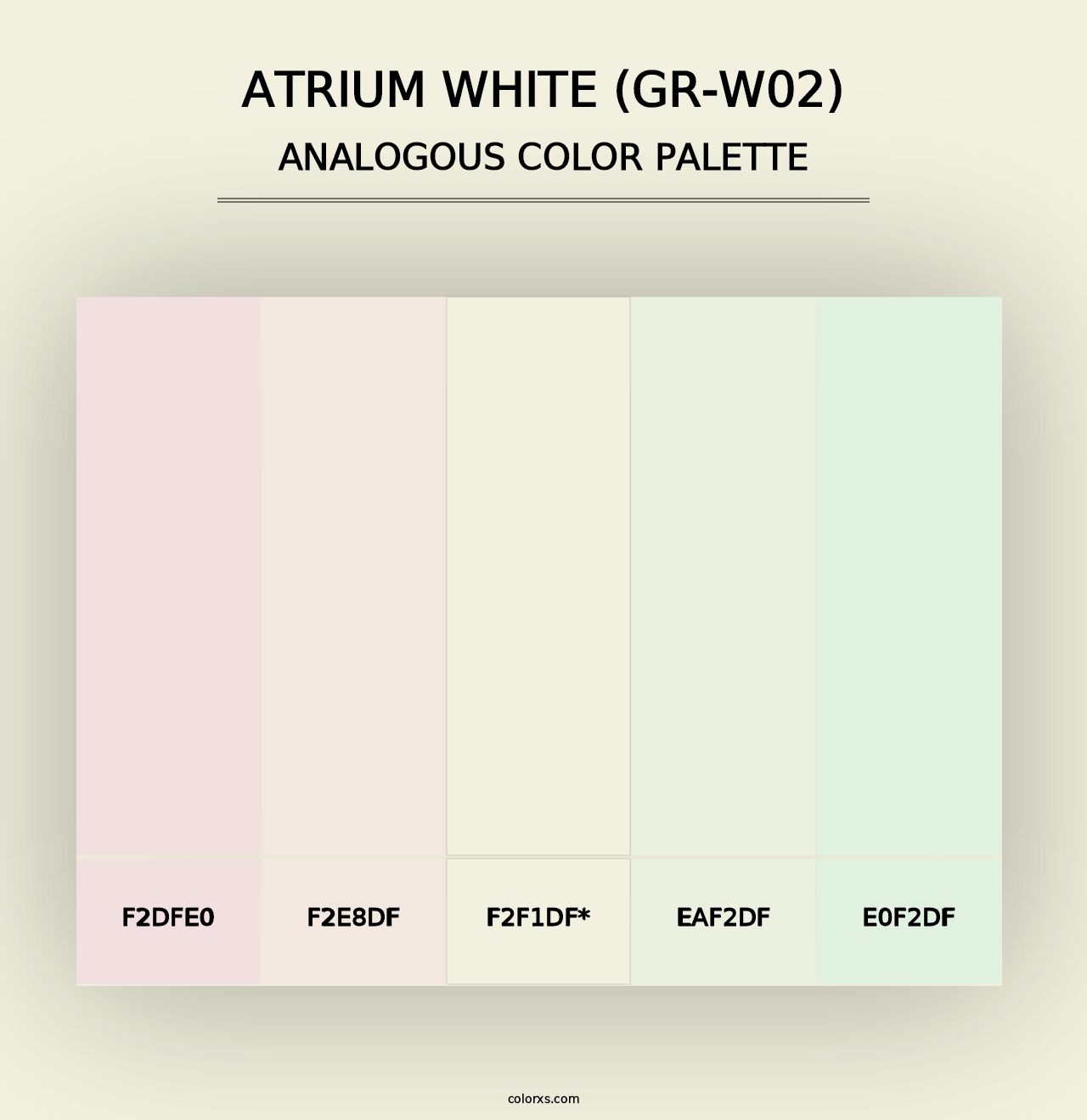 Atrium White (GR-W02) - Analogous Color Palette