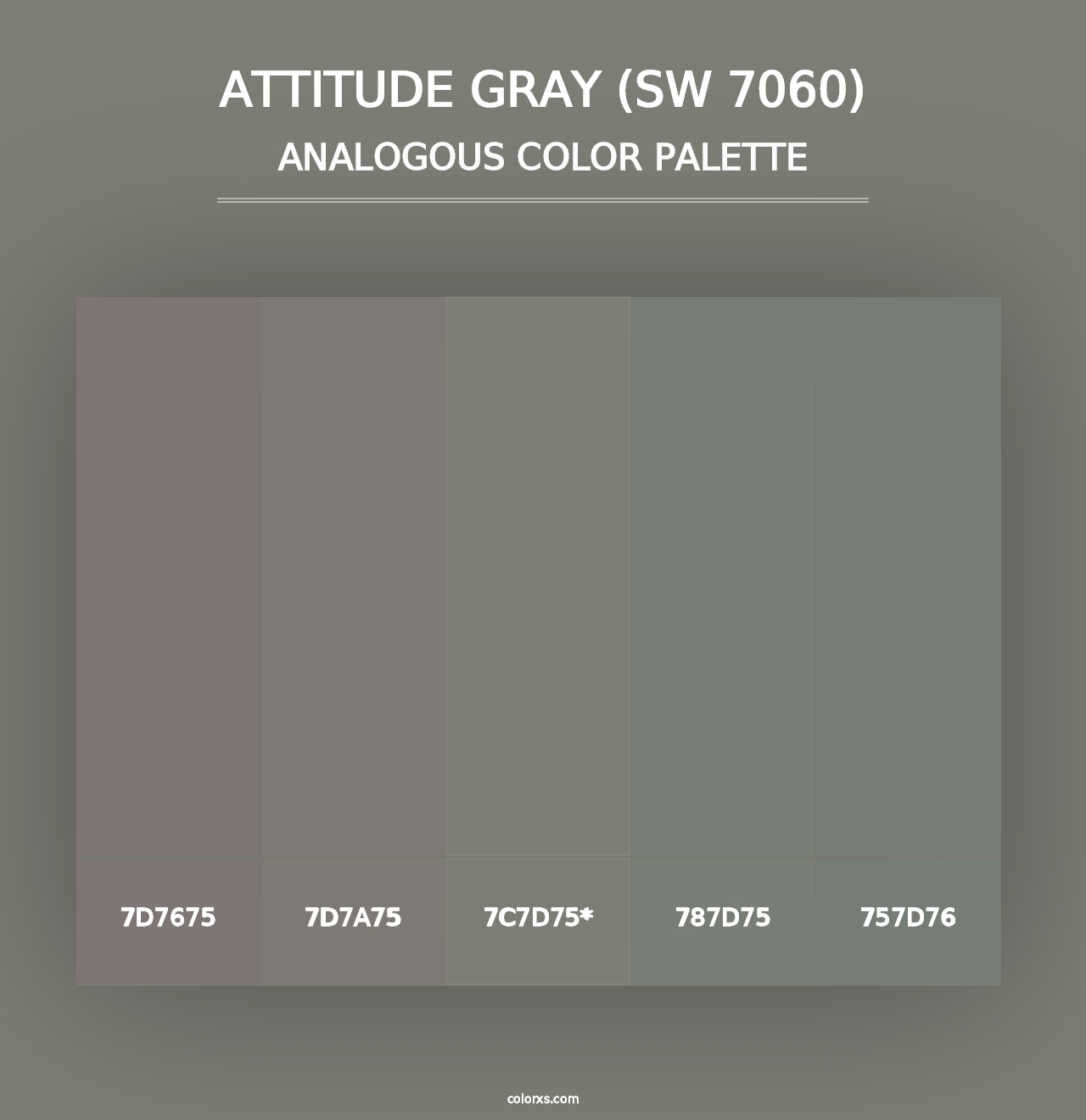 Attitude Gray (SW 7060) - Analogous Color Palette