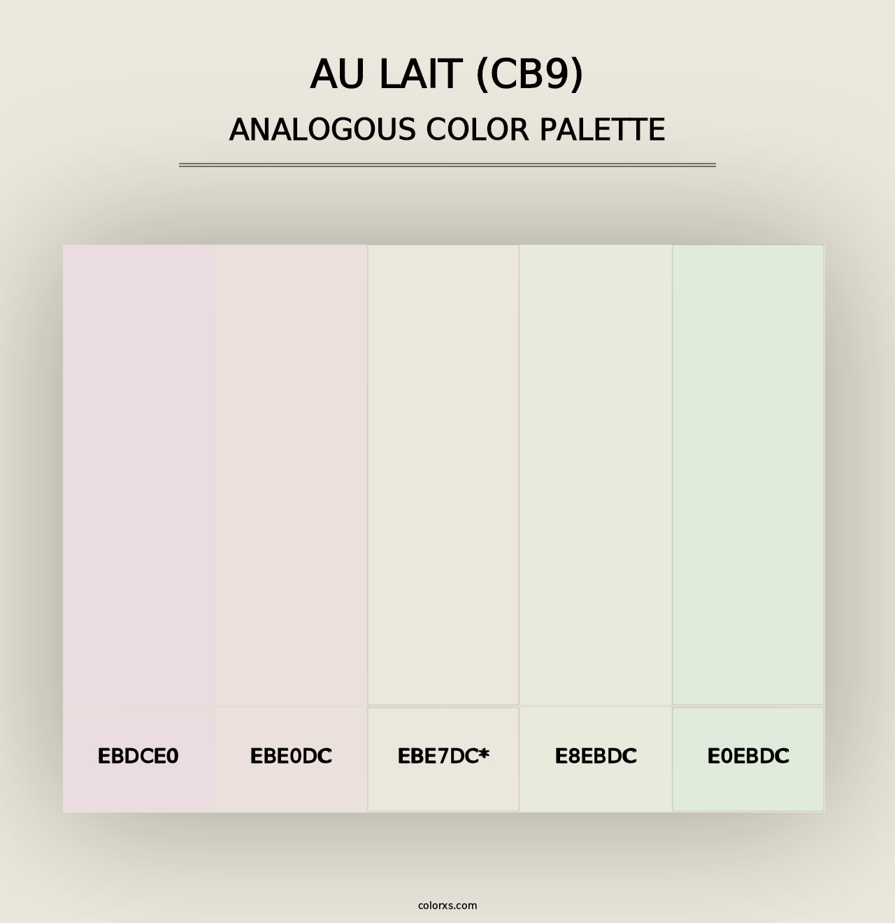 Au Lait (CB9) - Analogous Color Palette