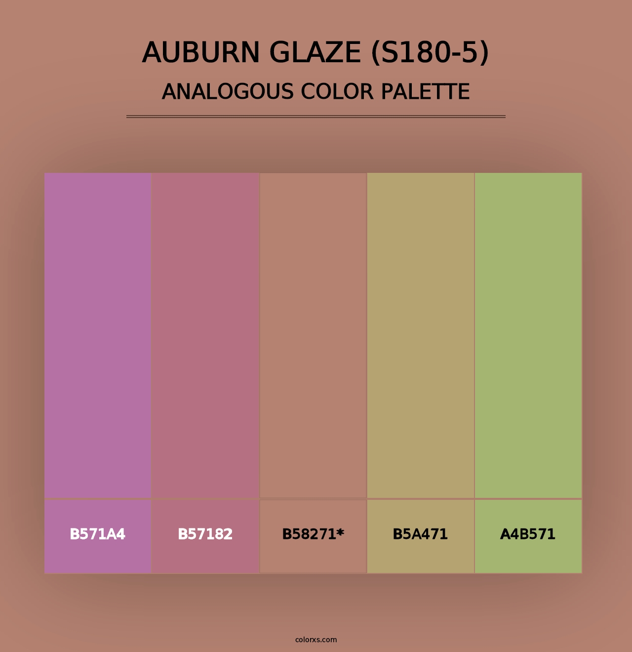 Auburn Glaze (S180-5) - Analogous Color Palette