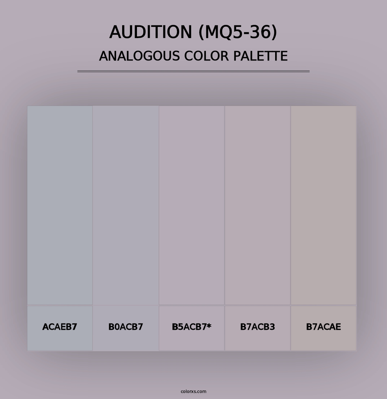 Audition (MQ5-36) - Analogous Color Palette