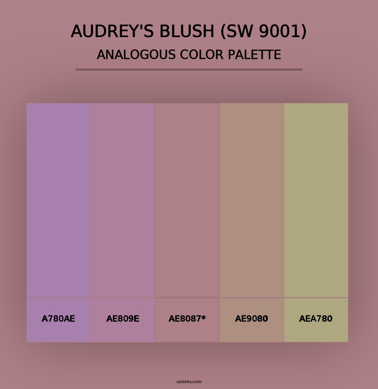 Audrey's Blush (SW 9001) - Analogous Color Palette