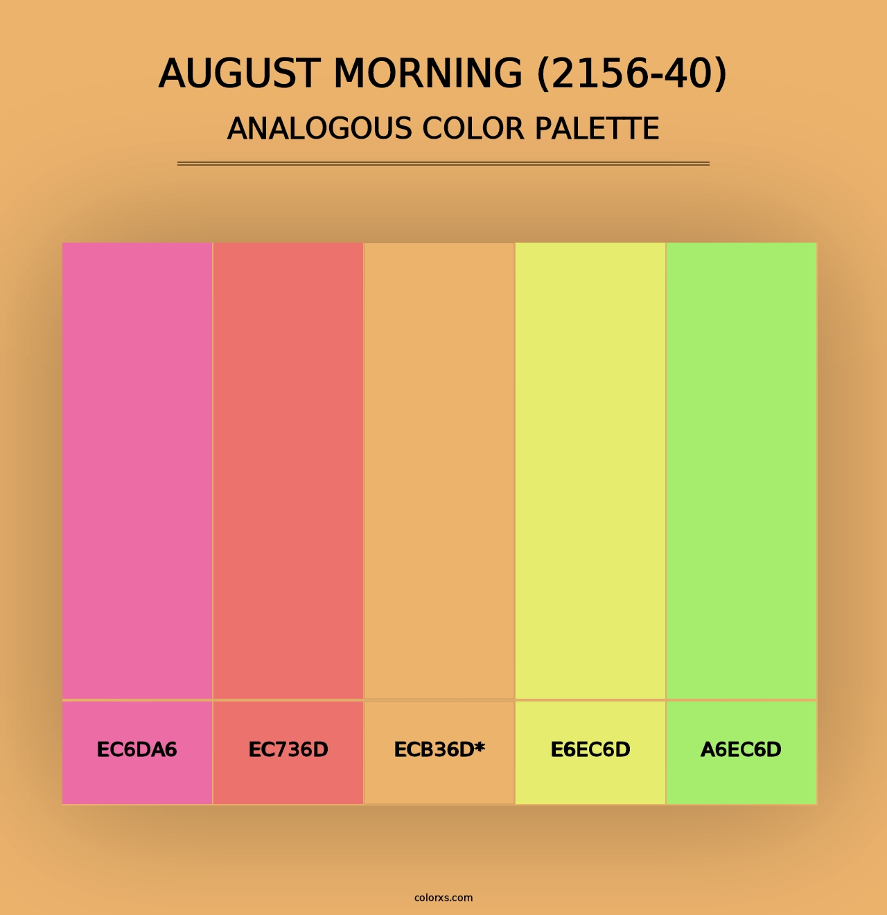 August Morning (2156-40) - Analogous Color Palette