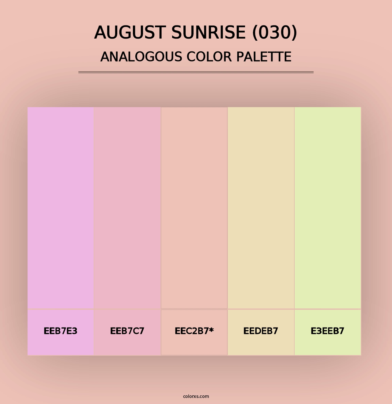 August Sunrise (030) - Analogous Color Palette