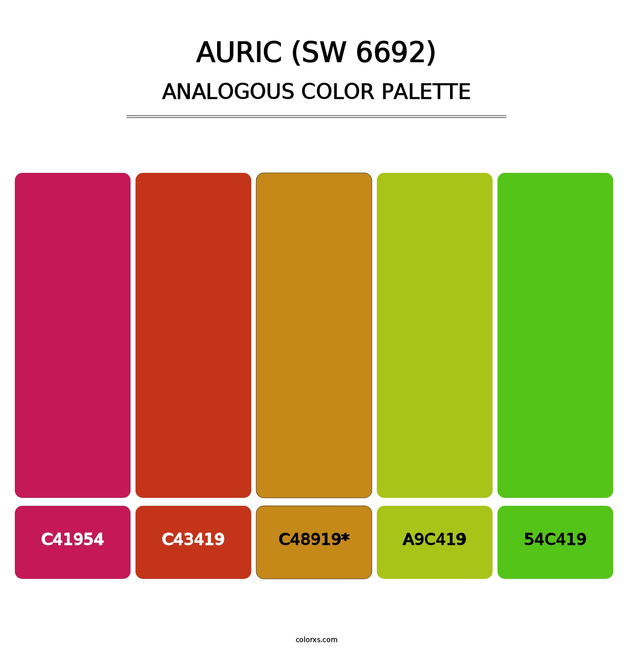 Auric (SW 6692) - Analogous Color Palette