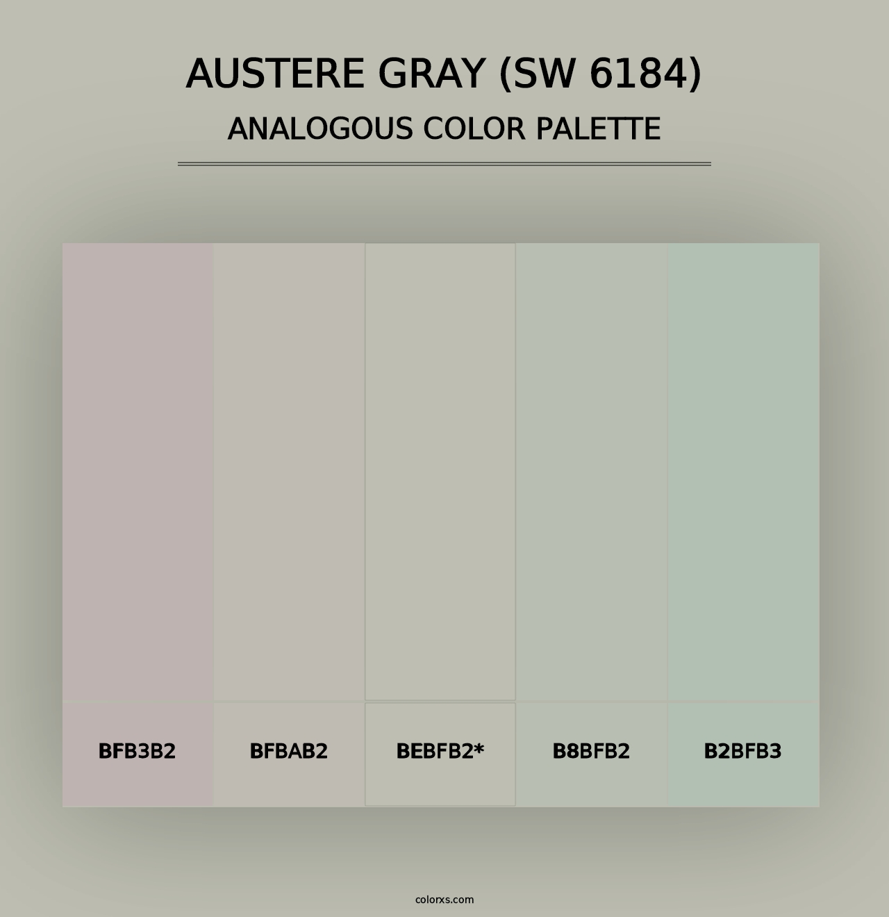 Austere Gray (SW 6184) - Analogous Color Palette