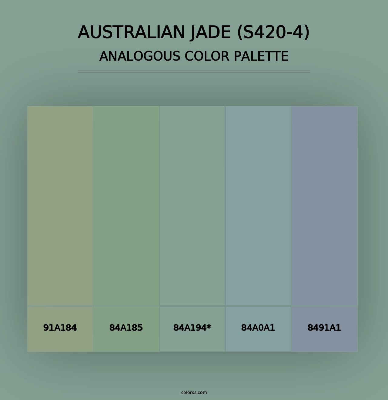 Australian Jade (S420-4) - Analogous Color Palette