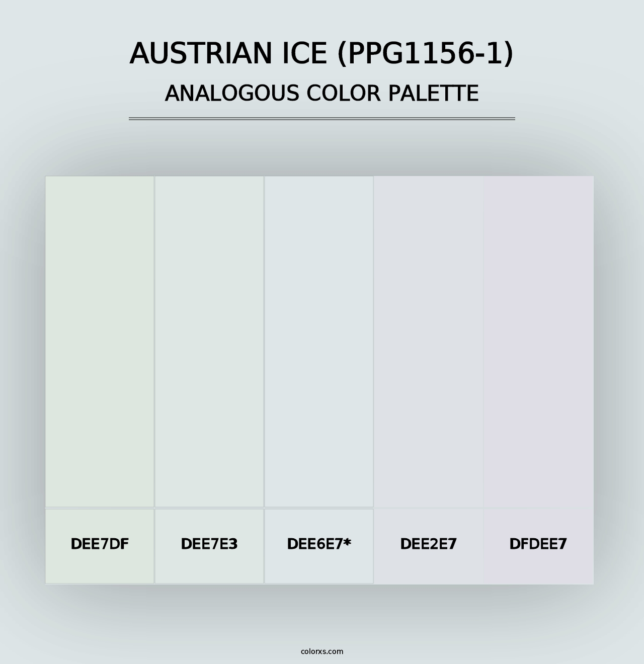 Austrian Ice (PPG1156-1) - Analogous Color Palette