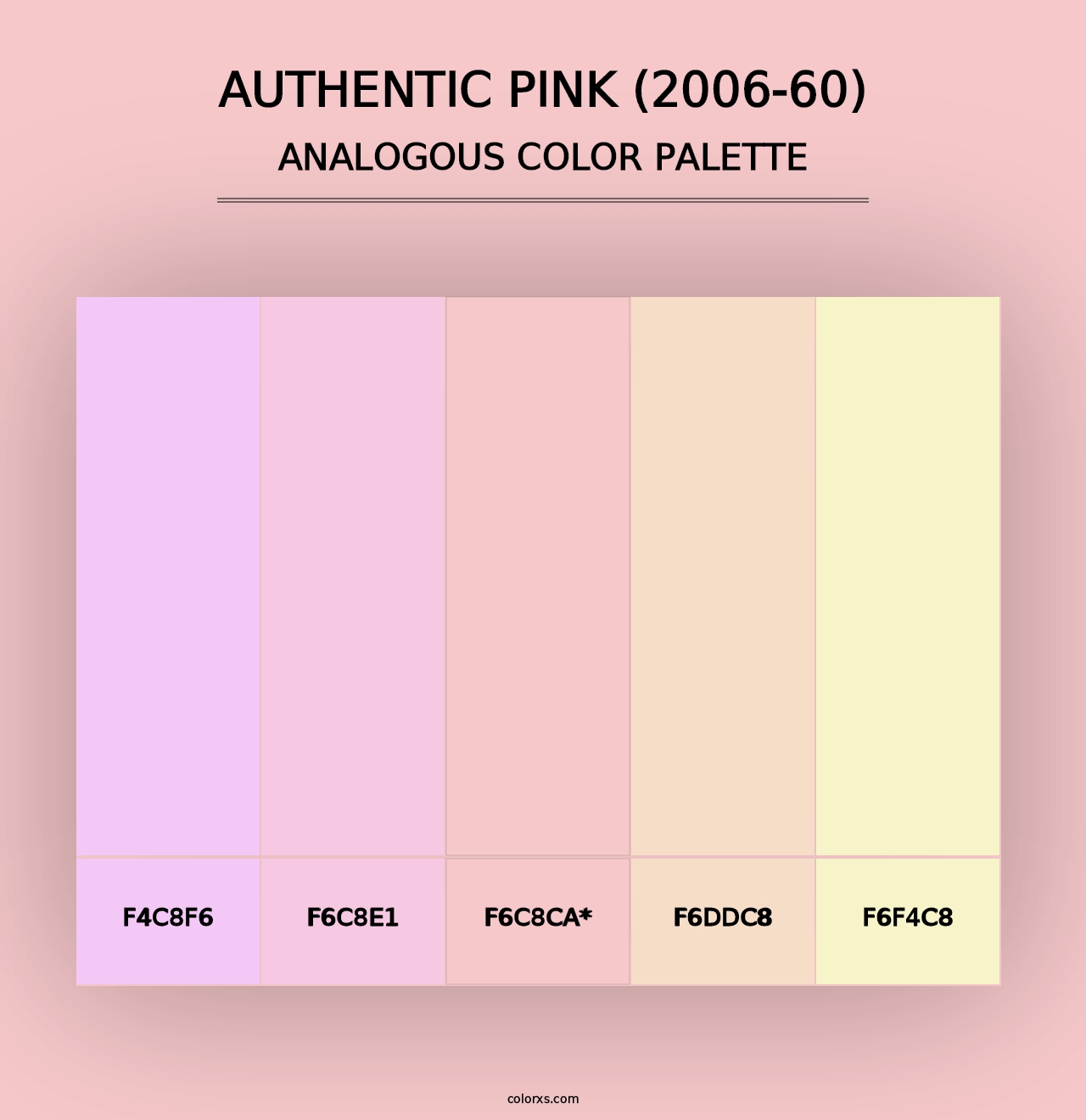 Authentic Pink (2006-60) - Analogous Color Palette