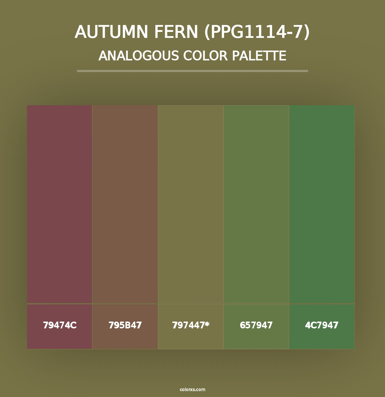 Autumn Fern (PPG1114-7) - Analogous Color Palette