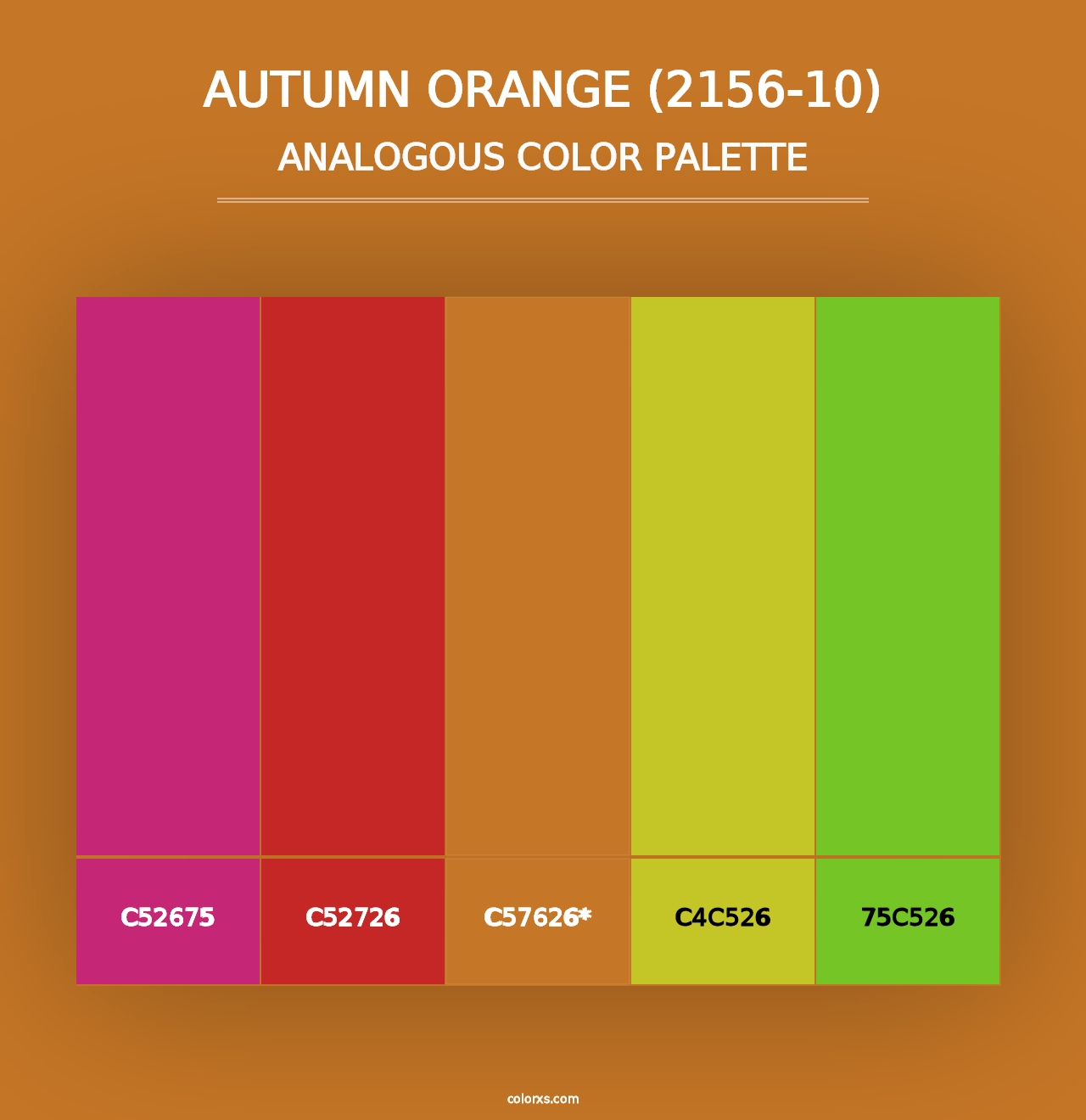 Autumn Orange (2156-10) - Analogous Color Palette