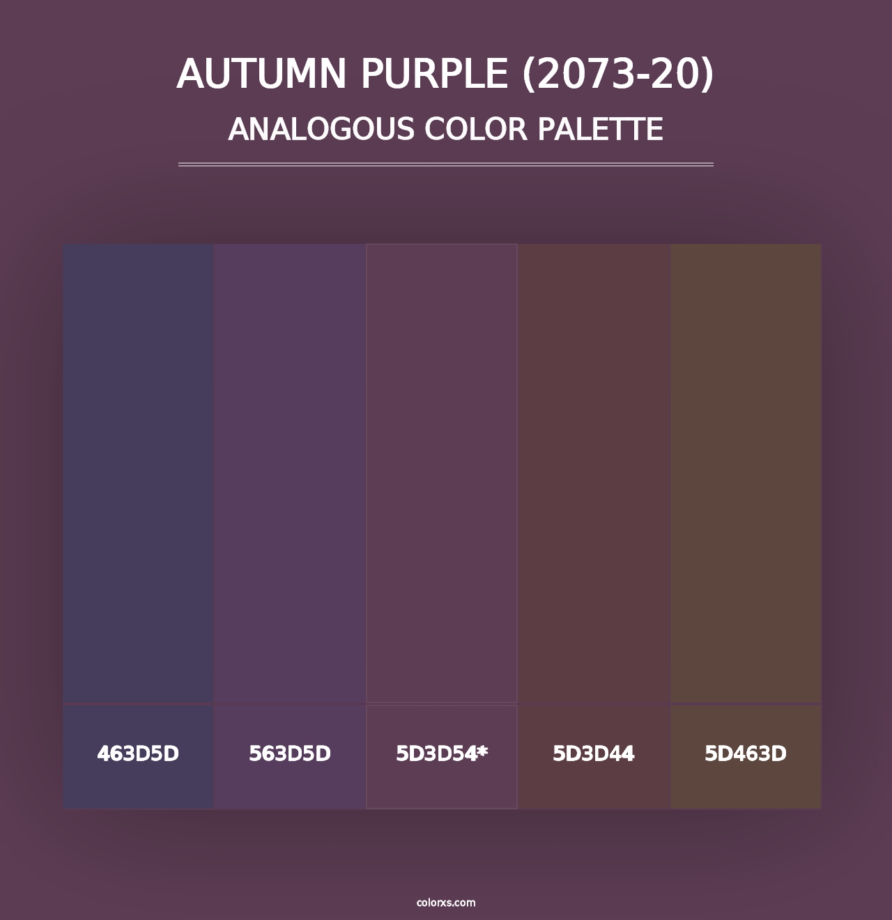 Autumn Purple (2073-20) - Analogous Color Palette