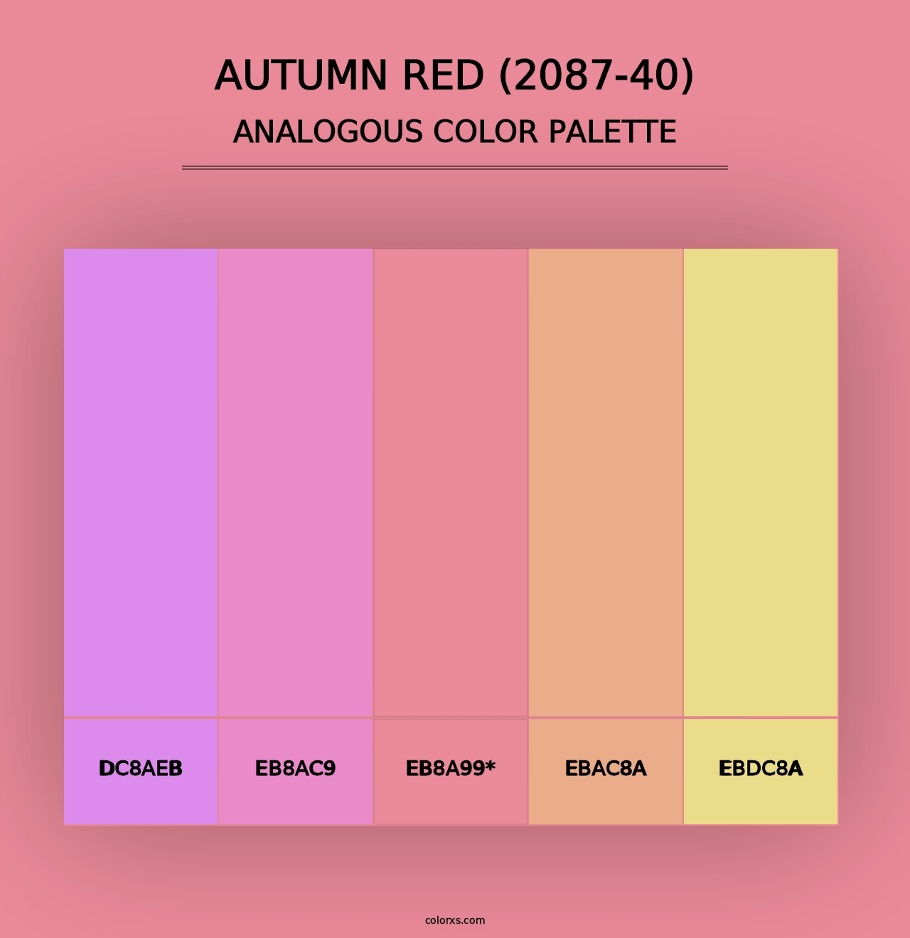 Autumn Red (2087-40) - Analogous Color Palette