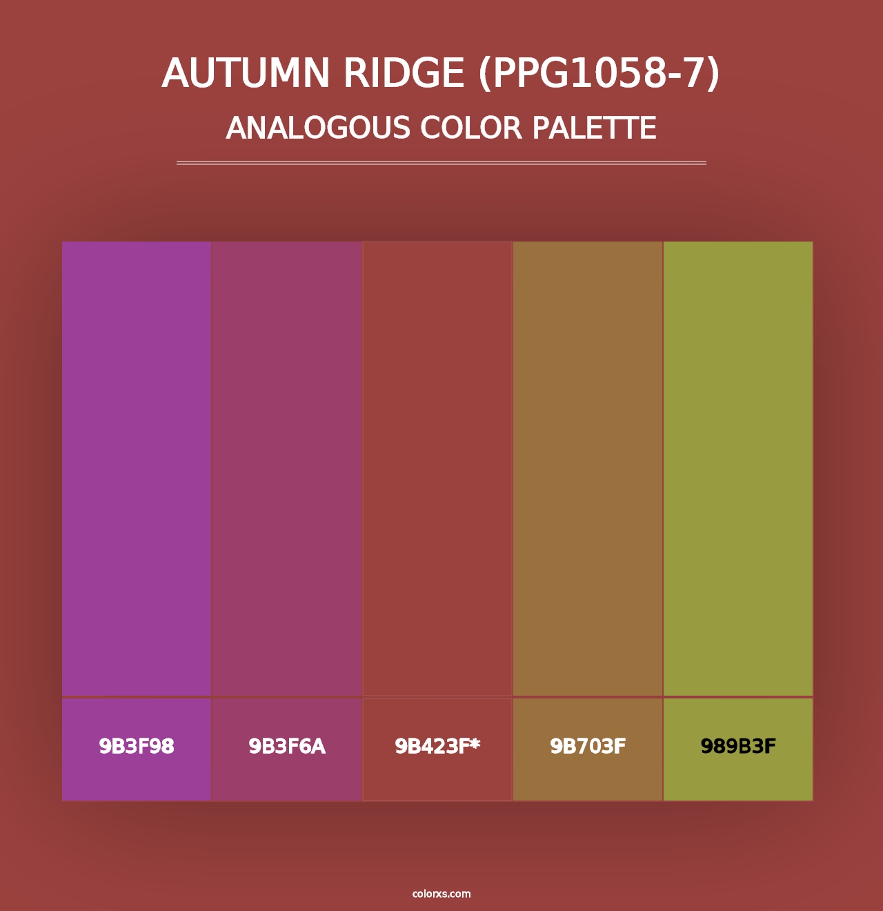 Autumn Ridge (PPG1058-7) - Analogous Color Palette