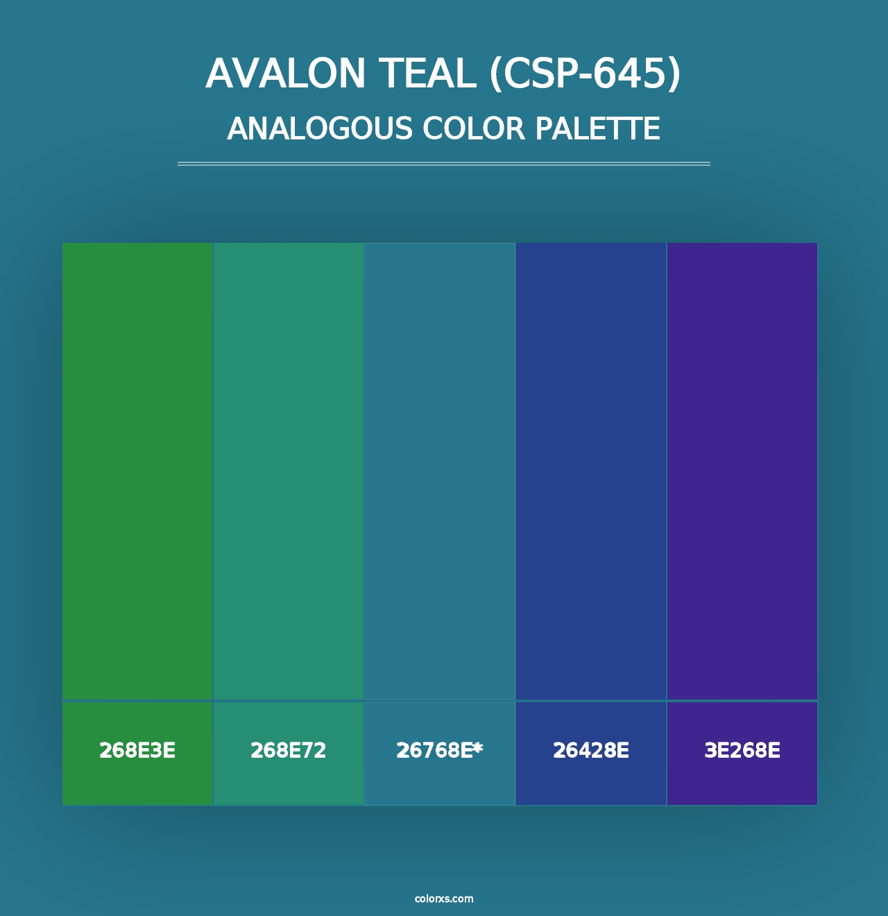 Avalon Teal (CSP-645) - Analogous Color Palette