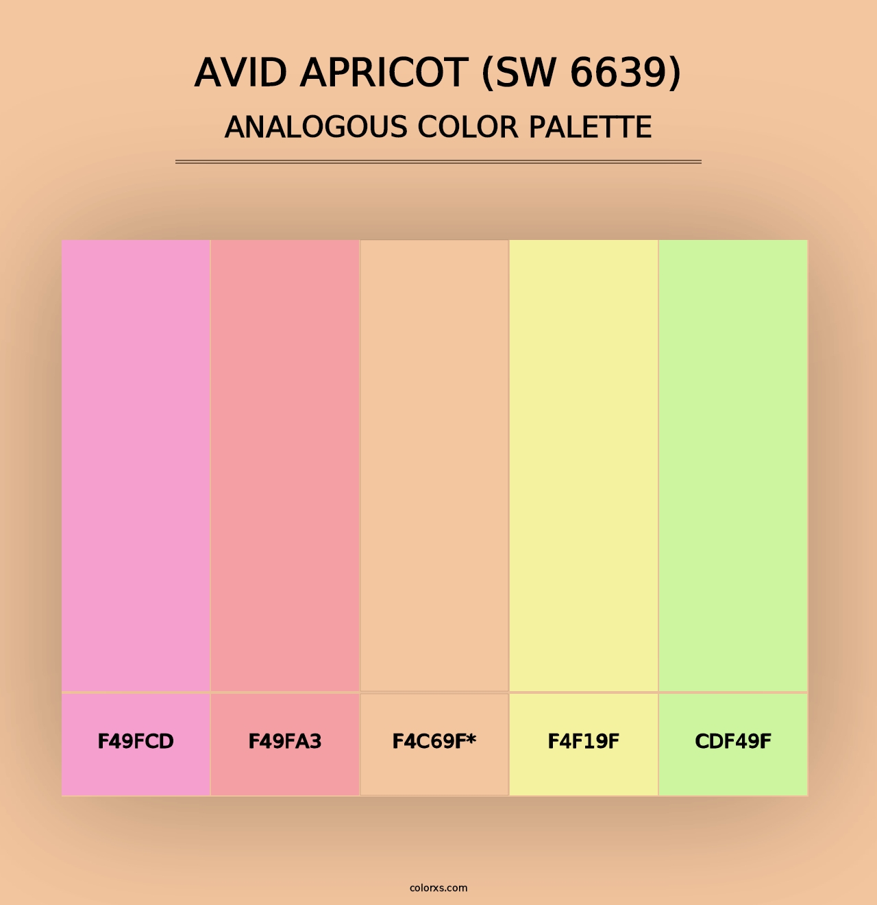 Avid Apricot (SW 6639) - Analogous Color Palette