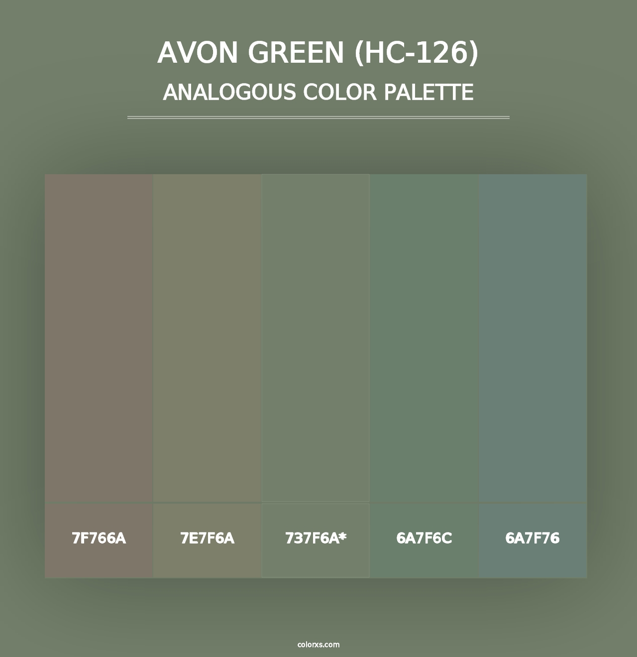 Avon Green (HC-126) - Analogous Color Palette