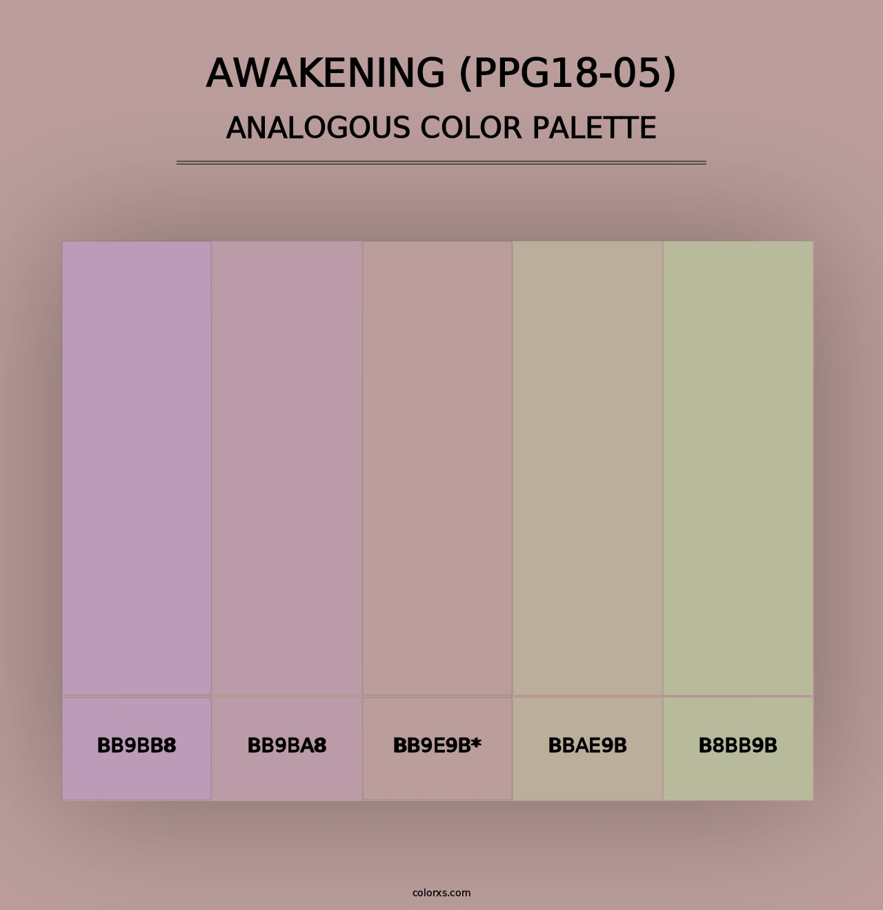 Awakening (PPG18-05) - Analogous Color Palette