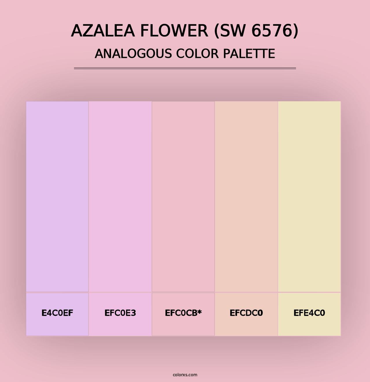 Azalea Flower (SW 6576) - Analogous Color Palette