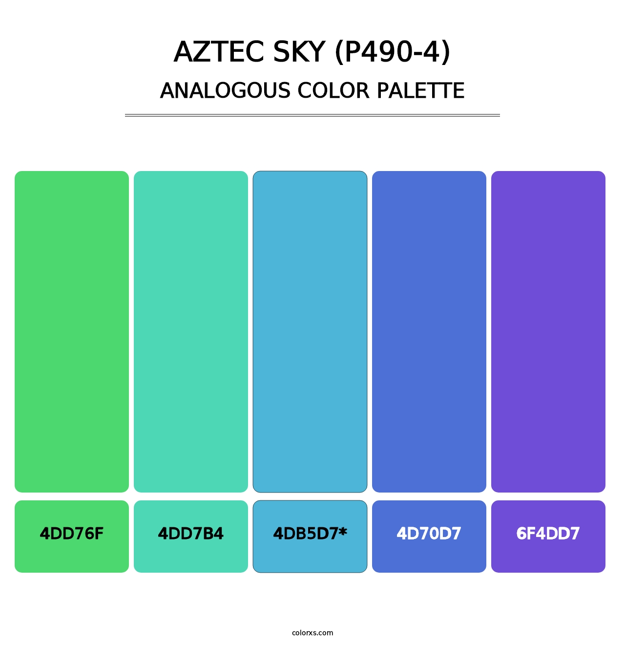 Aztec Sky (P490-4) - Analogous Color Palette