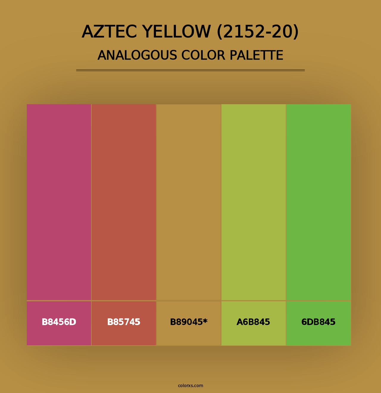 Aztec Yellow (2152-20) - Analogous Color Palette