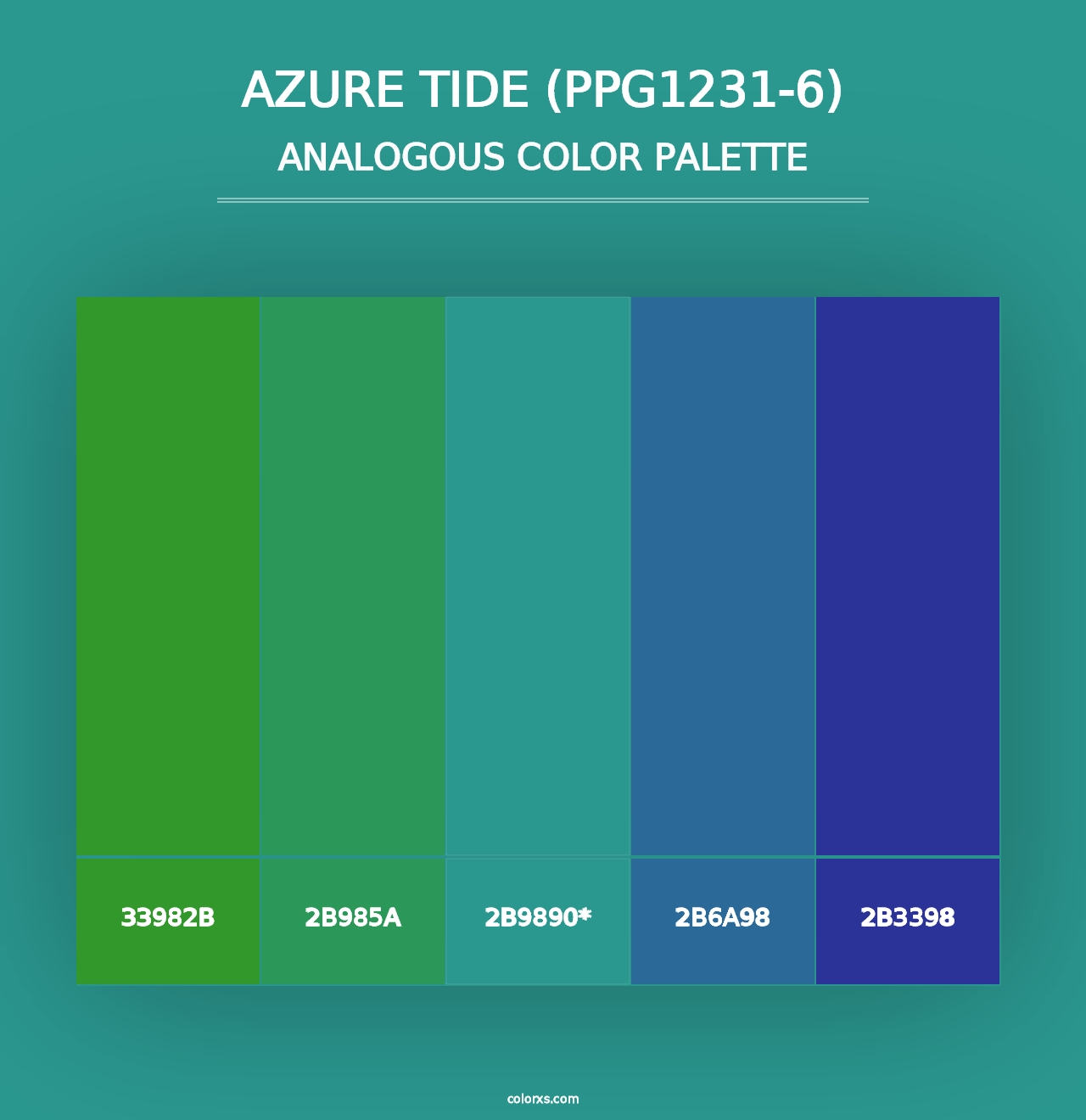 Azure Tide (PPG1231-6) - Analogous Color Palette