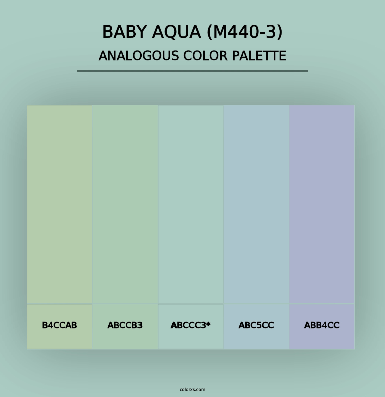 Baby Aqua (M440-3) - Analogous Color Palette