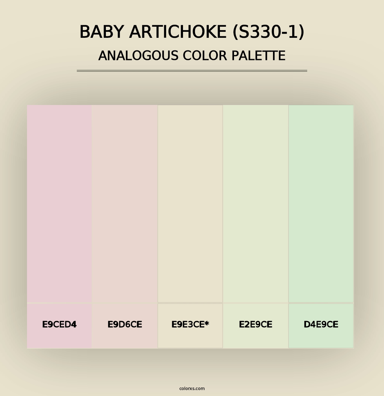 Baby Artichoke (S330-1) - Analogous Color Palette