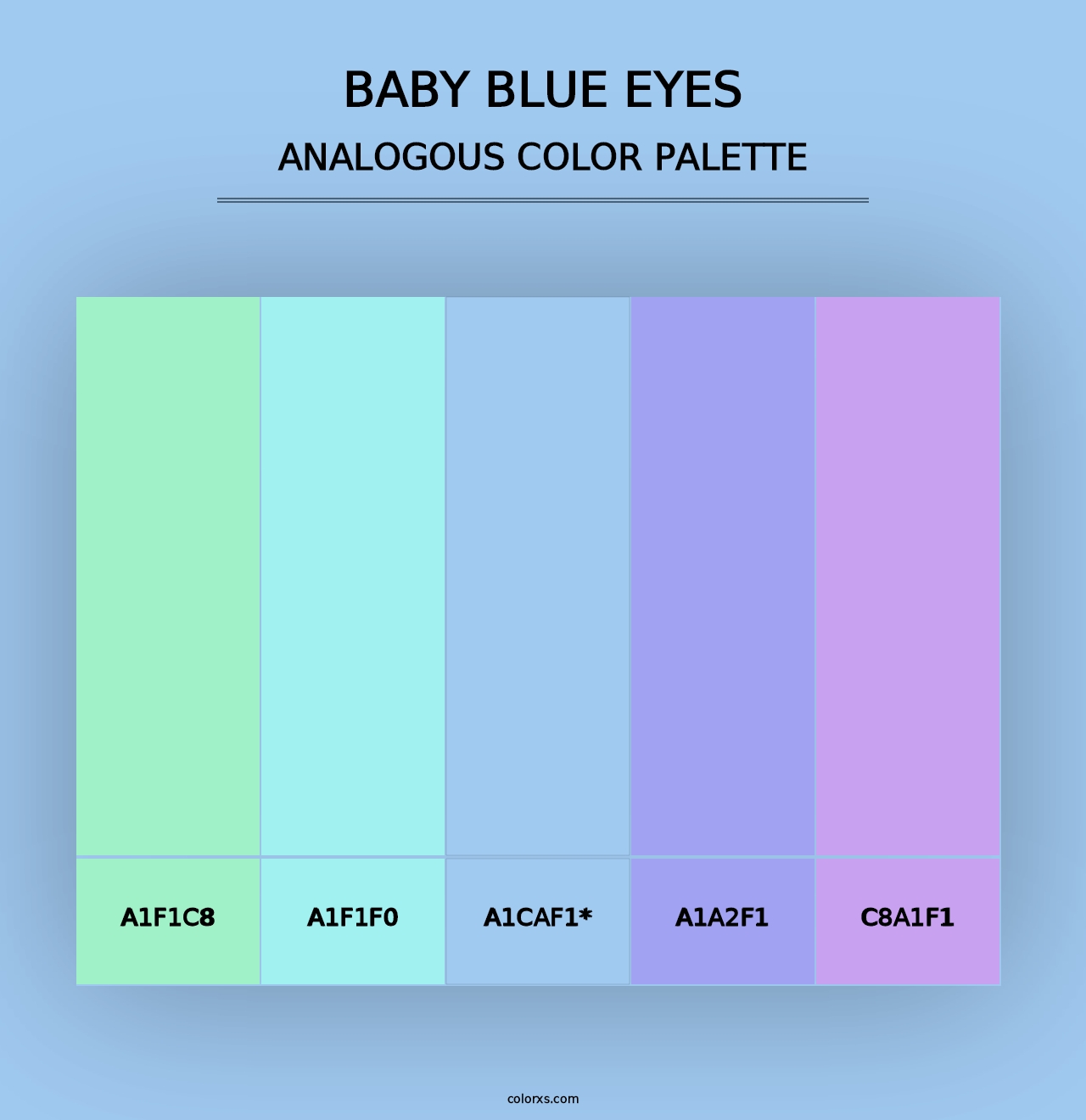 Baby Blue Eyes - Analogous Color Palette