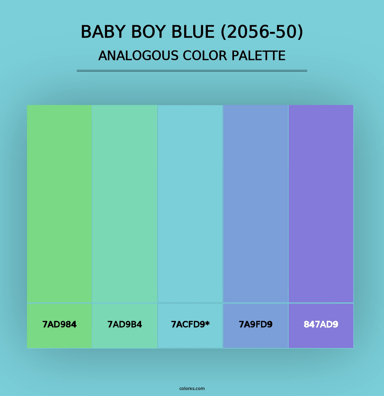 Baby Boy Blue (2056-50) - Analogous Color Palette