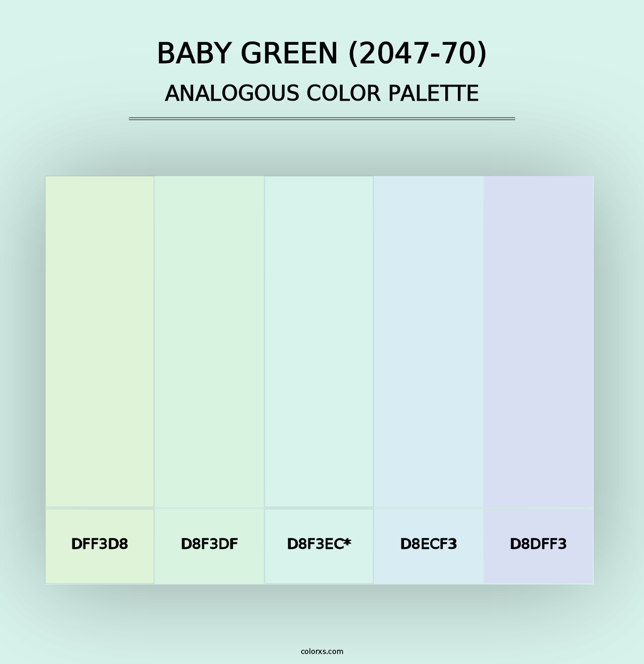 Baby Green (2047-70) - Analogous Color Palette