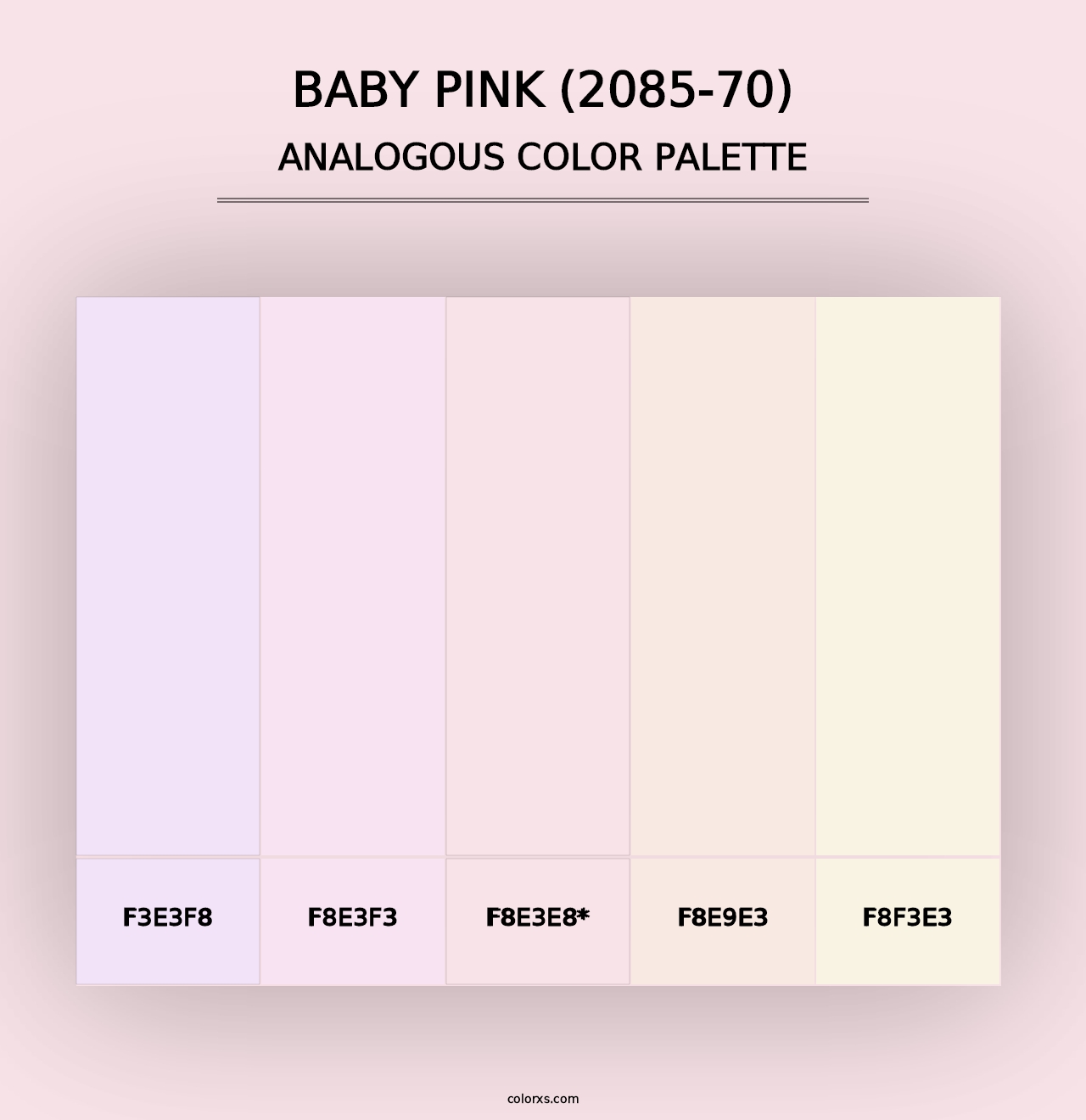 Baby Pink (2085-70) - Analogous Color Palette