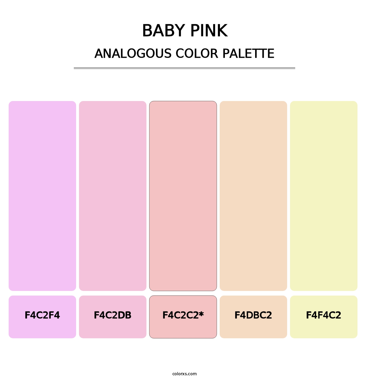 Baby Pink - Analogous Color Palette