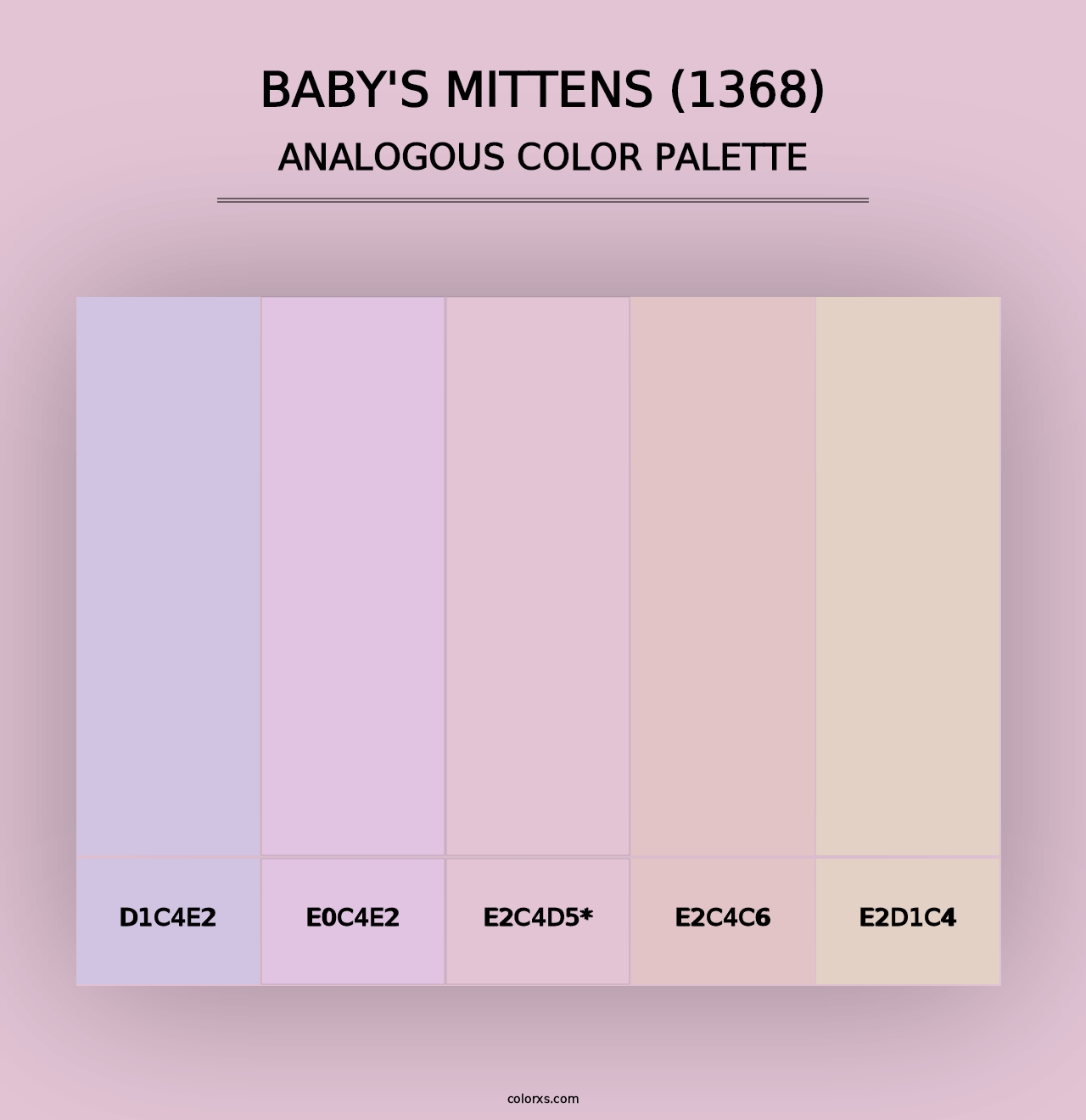 Baby's Mittens (1368) - Analogous Color Palette