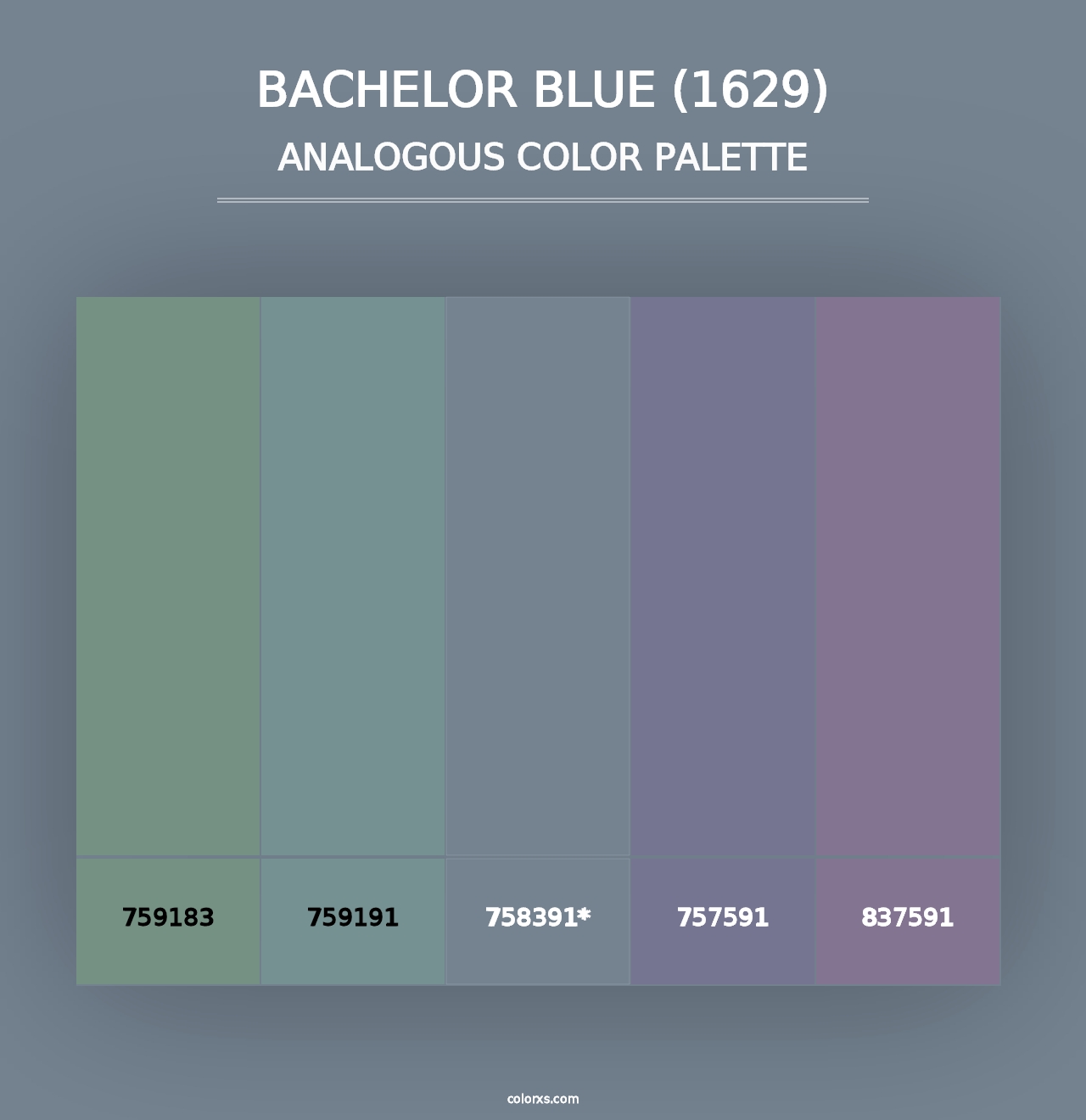 Bachelor Blue (1629) - Analogous Color Palette